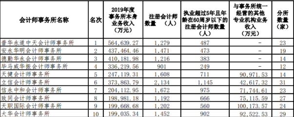 中国十大会计师事务所,中国十大会计师事务所排行榜