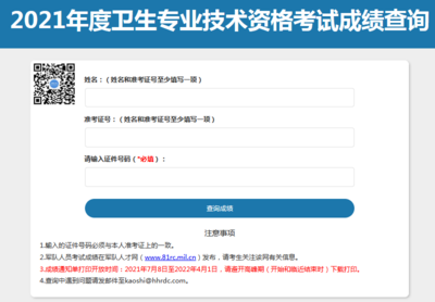 中国卫生人才网考试成绩查询入口,中国卫生人才网成绩查询入口2020分数线